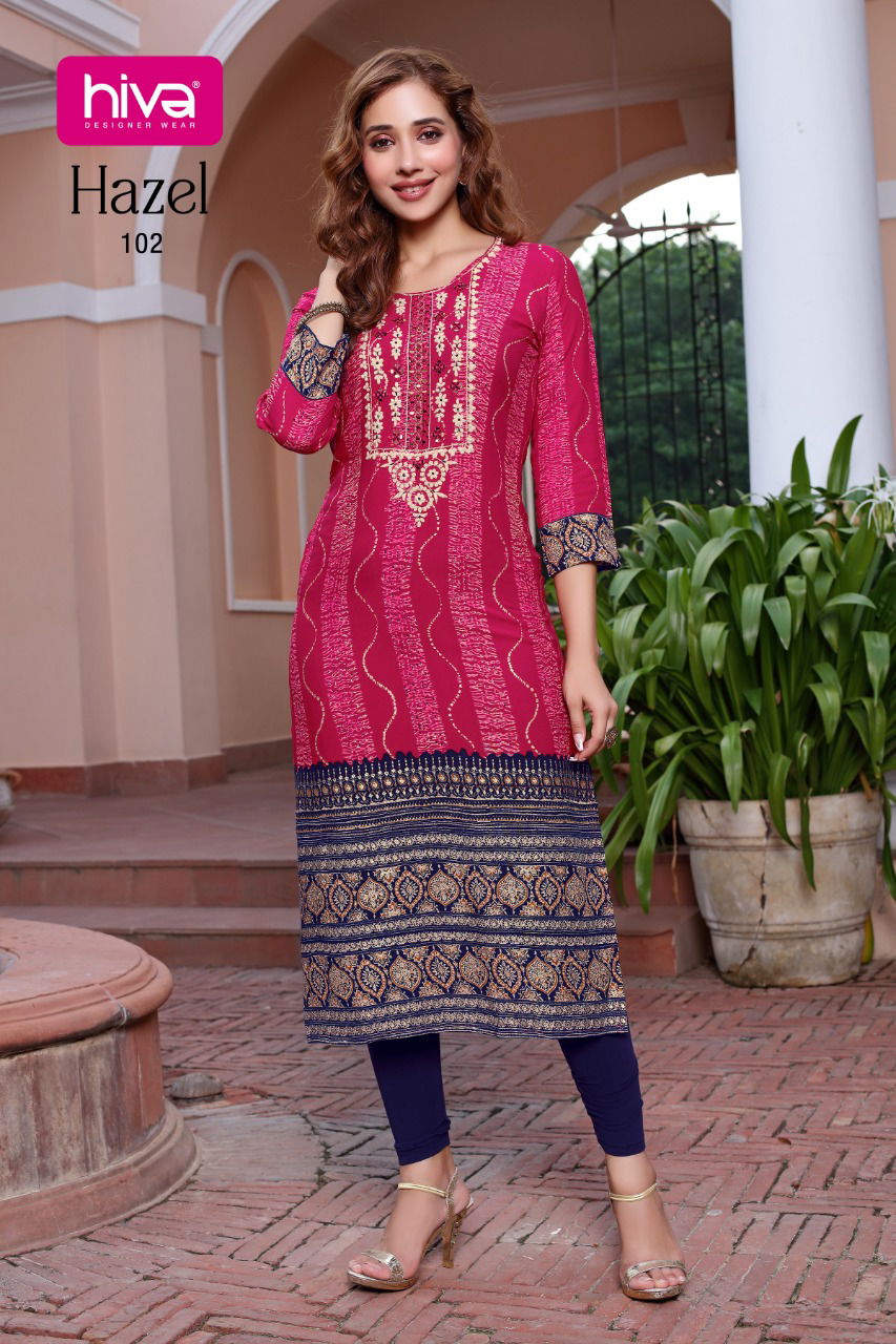 Hiva Hazel New Stylish Wholesale Printed Designer Kurtis